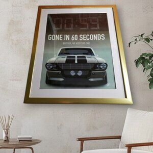 Art Print "GONE IN 60 SECONDS" 8x10 Framed Matted Print